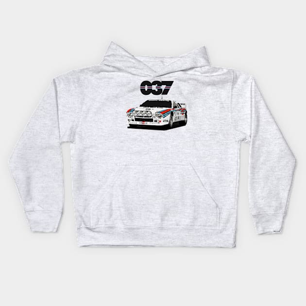 Lancia Rally 037 Kids Hoodie by Erianna Bee